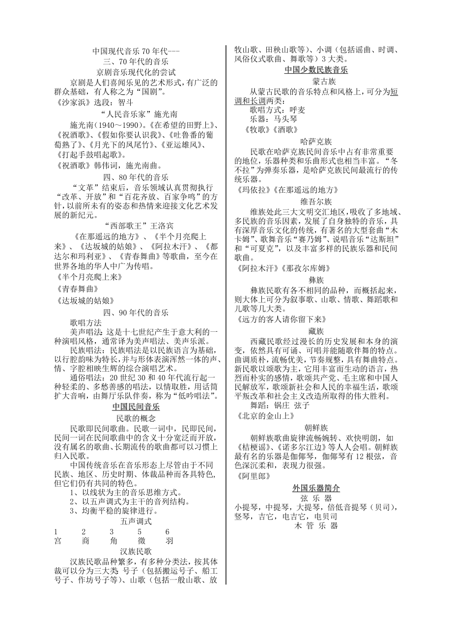 大学音乐鉴赏笔记整理整理.doc