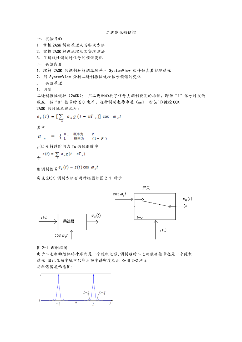 二进制振幅键控.doc