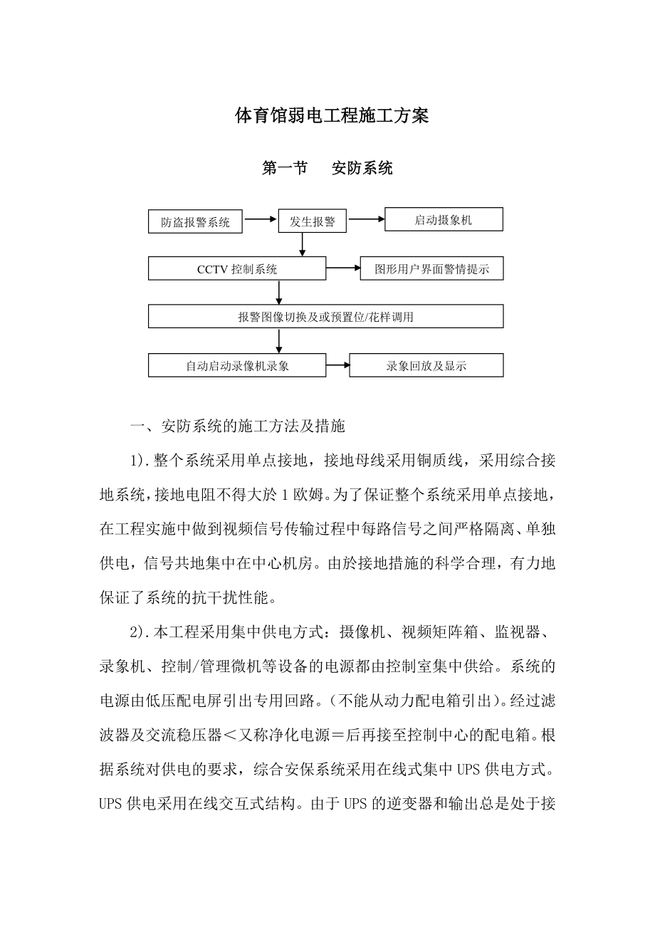 体育馆弱电工程施工方案.doc