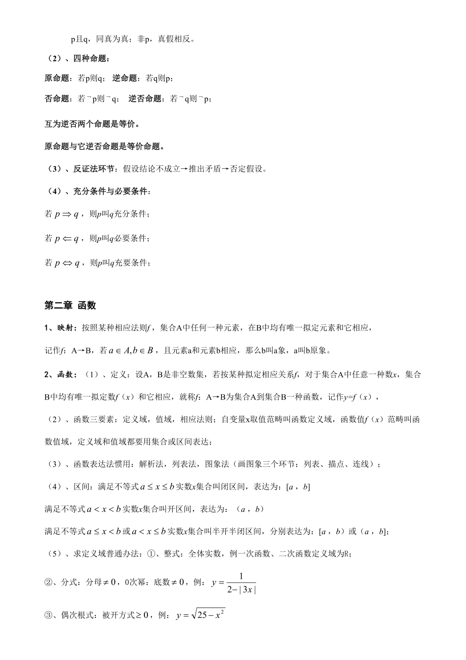 度高中数学会考知识点总结超级经典.doc