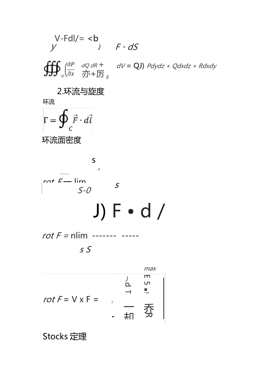 散度与旋度——公式知识分享.doc