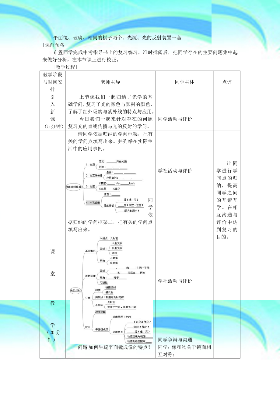 光现象复习教学导案.doc