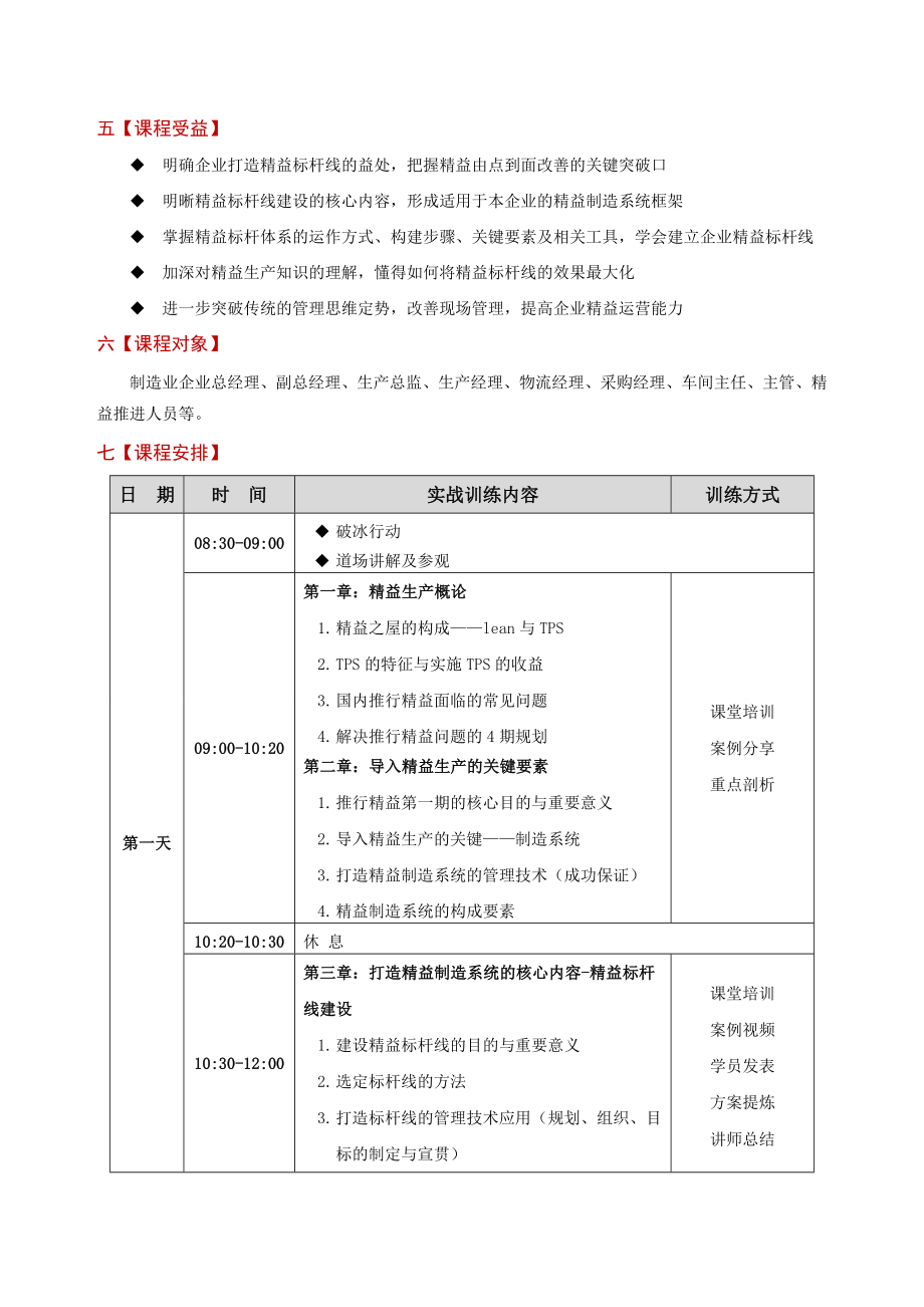 《打造精益标杆线道场实战训练营》.doc