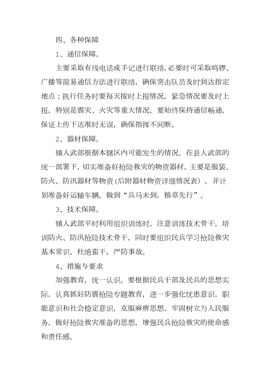 民兵抢险救灾方案.doc