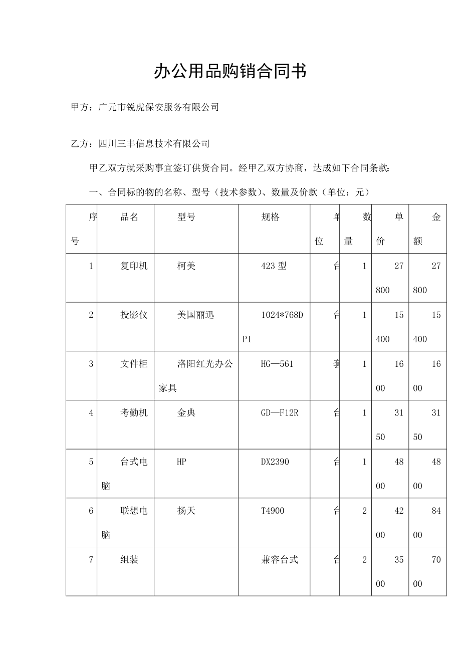 办公用品购销合同书知识杂货店.doc