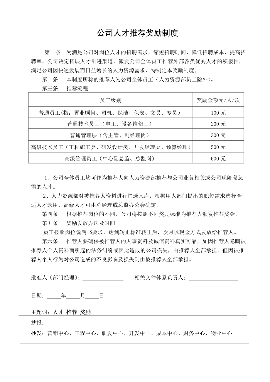 公司人才推荐奖励制度.doc