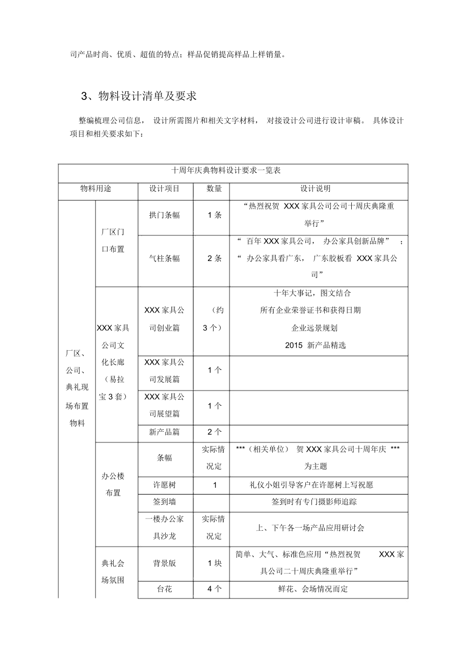 XX家具公司十周年庆典活动策划案.doc