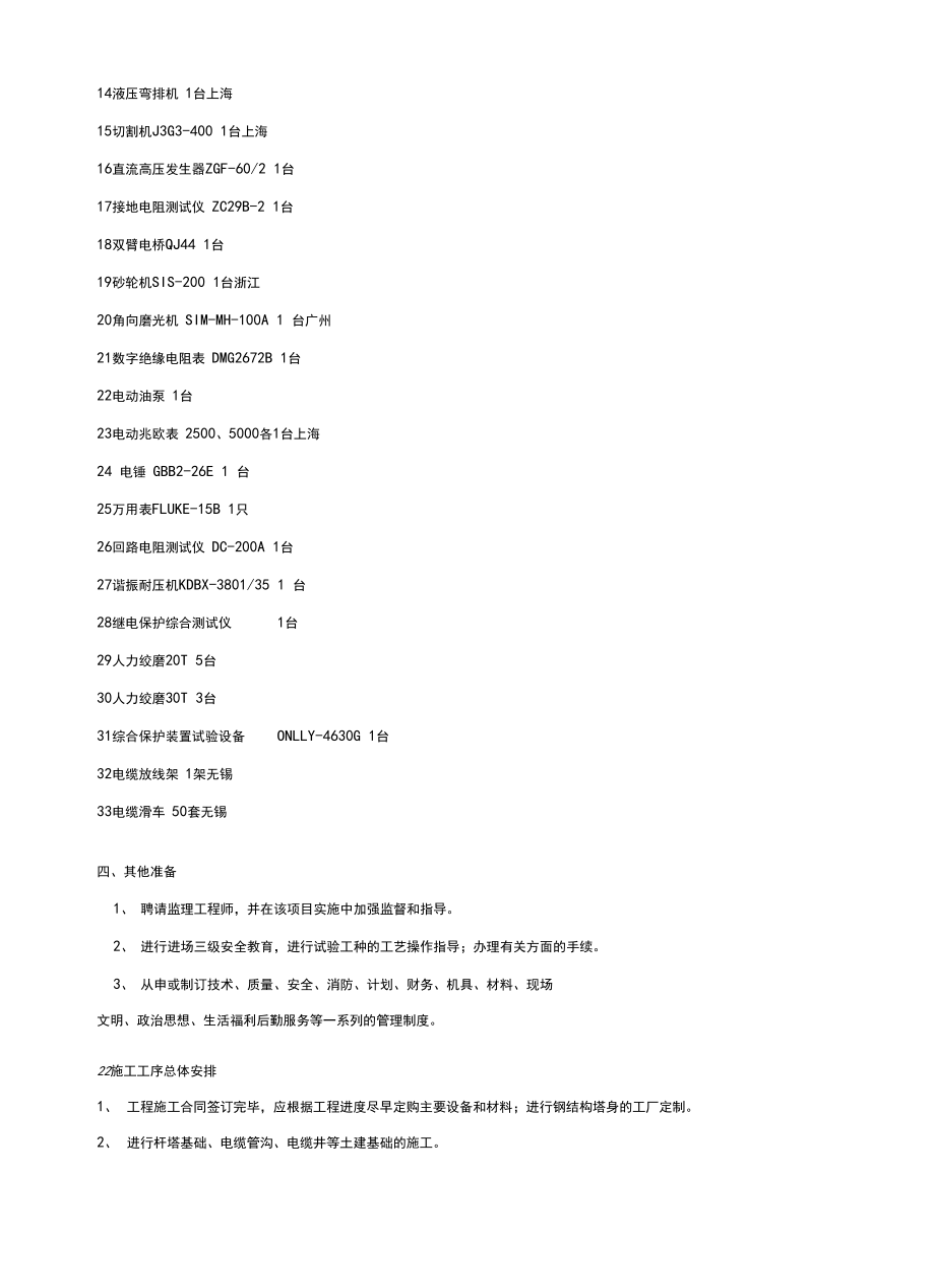 最新10KV开闭所施工方案.doc