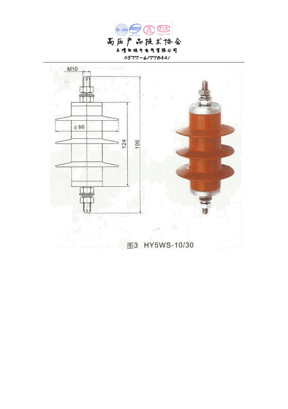 10kv氧化锌避雷器.doc