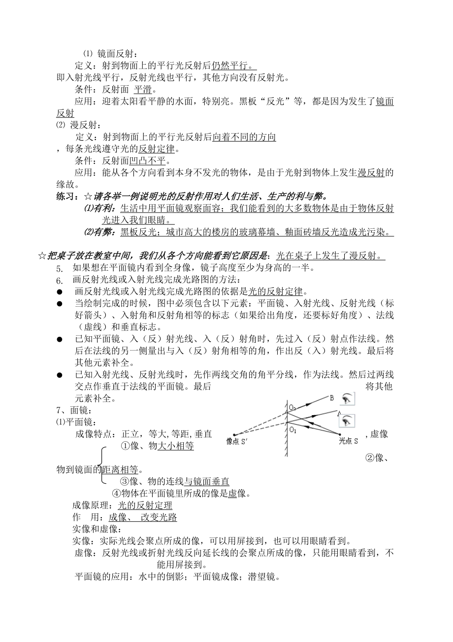 初二光学知识点整理.doc