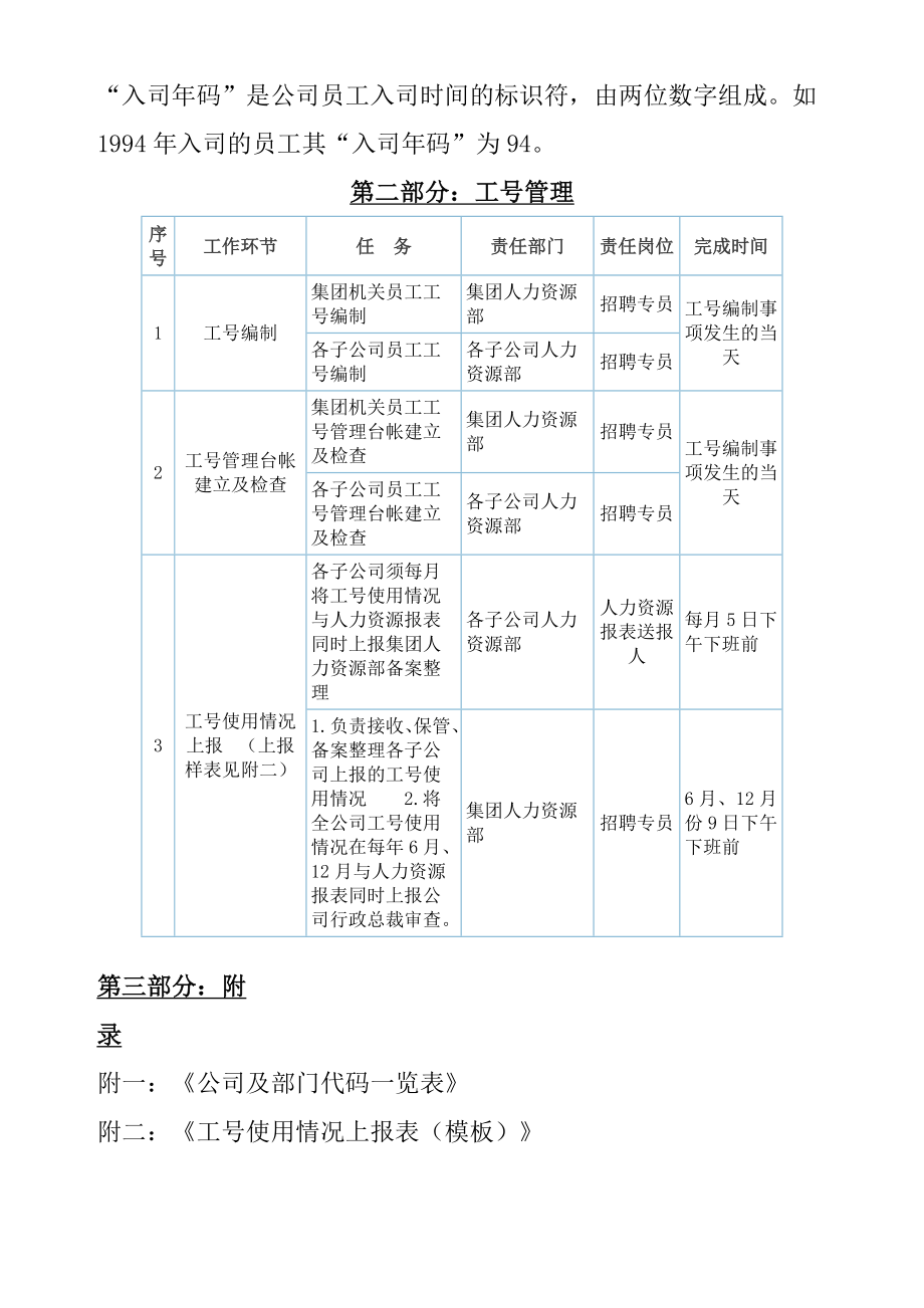 员工工号编制规则及管理制度.doc