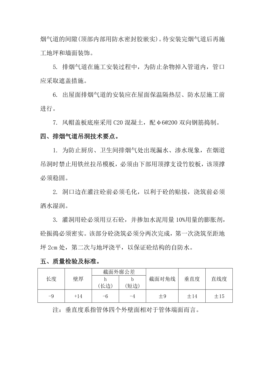 厨房、卫生间排烟气道安装方案.doc