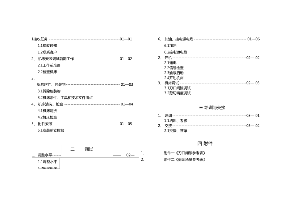 剪板机安装调试作业指导书.doc