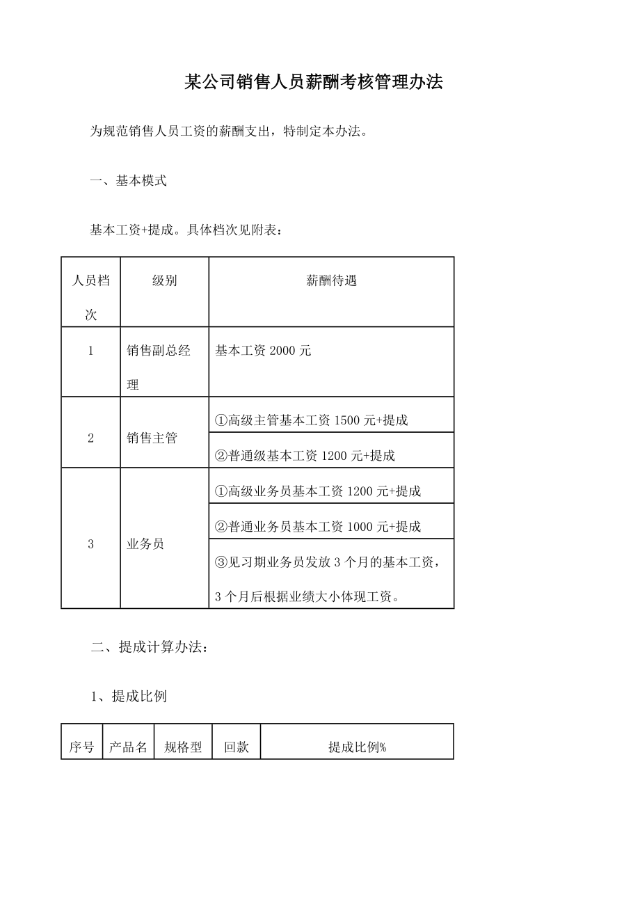 aj公司销售人员薪酬考核管理办法.doc