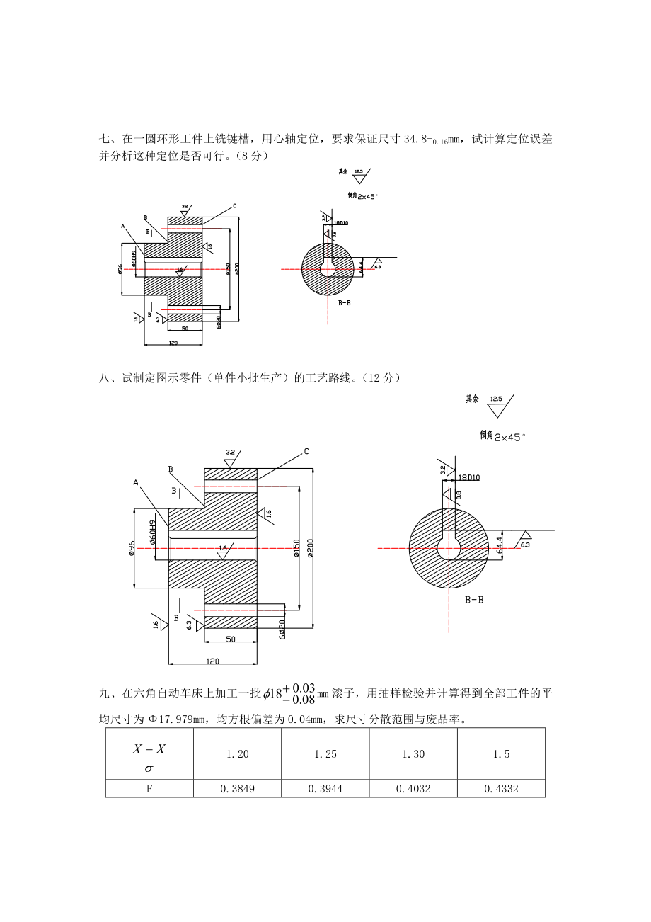 机械制造技术基础三份试题及答案.doc