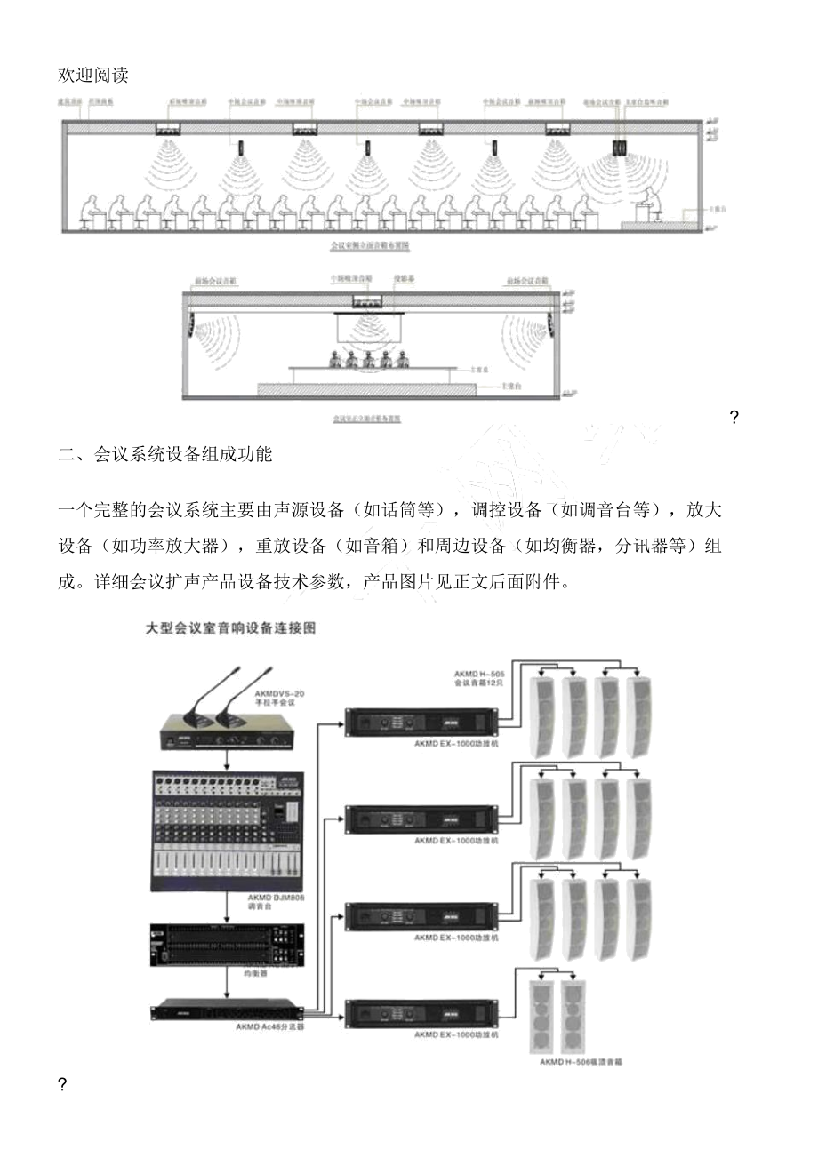 报告厅音响系统设计方案说明.doc