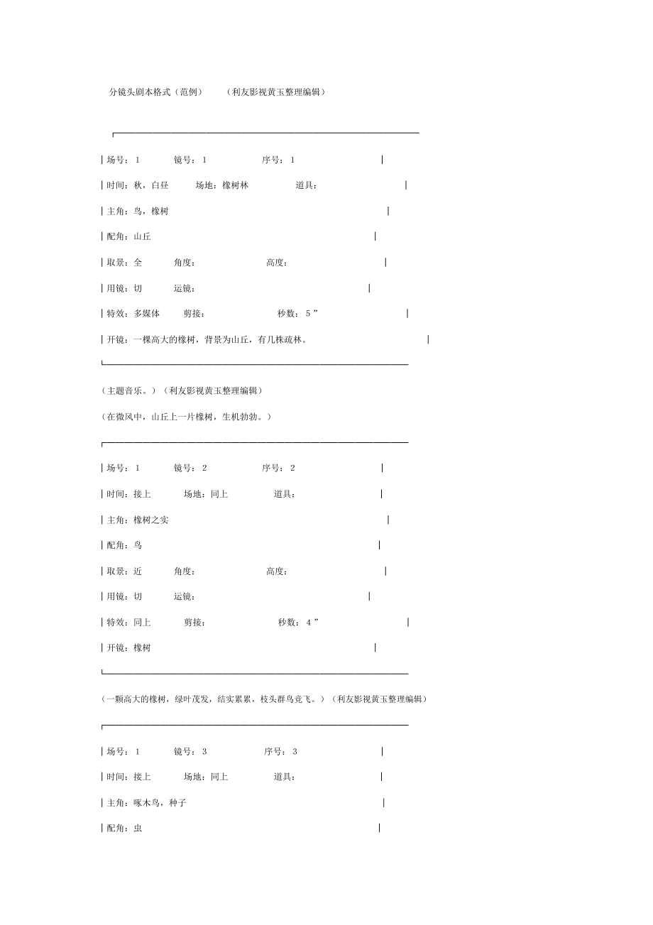 分镜头剧本格式.doc