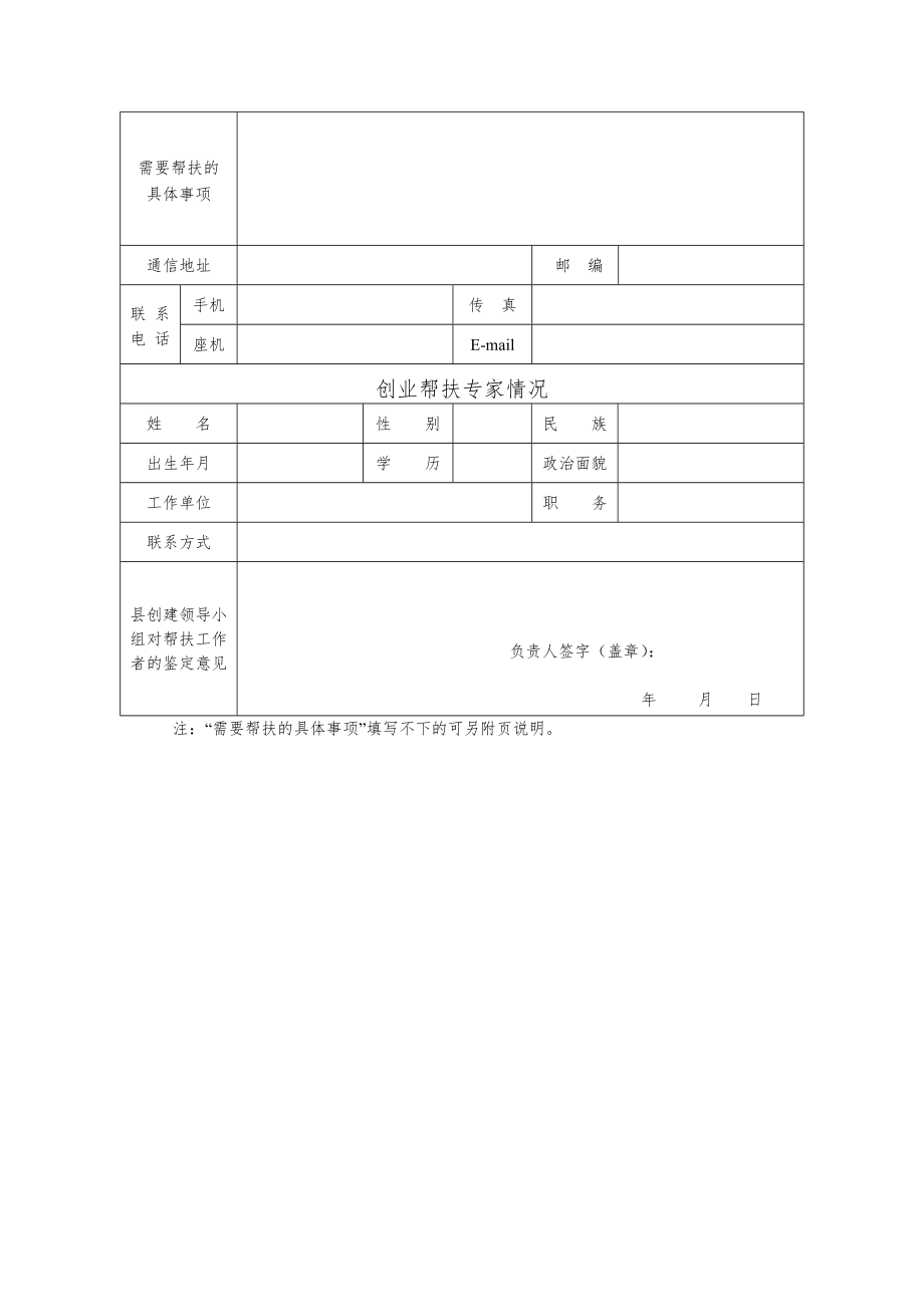 一对一创业帮扶方案.doc