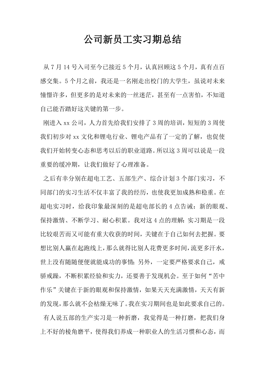 公司新员工实习期总结.doc