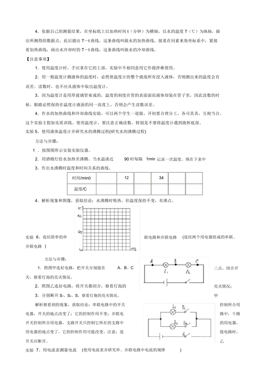 2011版新课标初中物理必做20个实验及(可编辑).doc