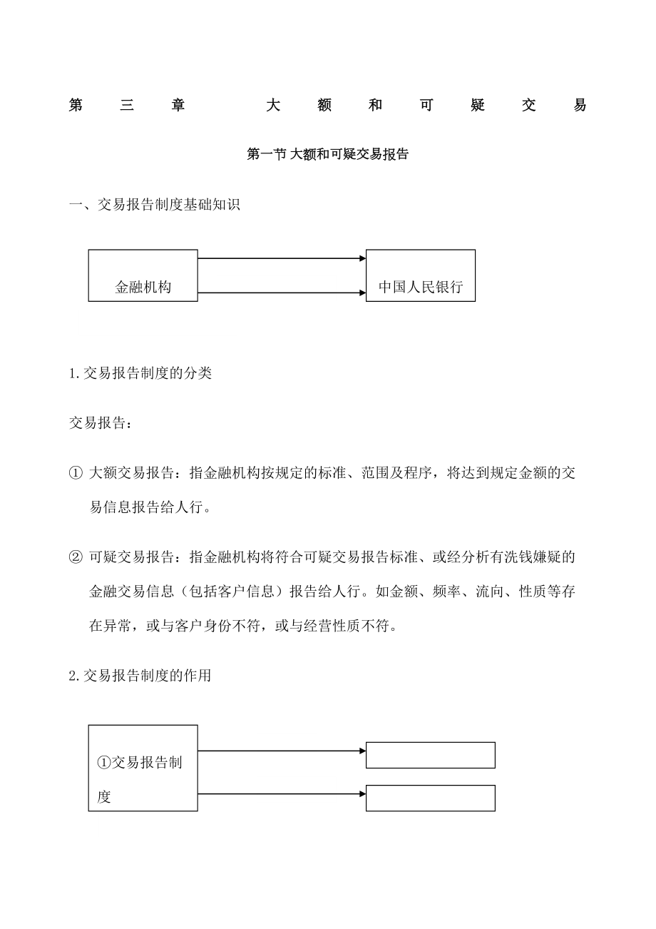 反洗钱培训之三大额和可疑交易报告.doc