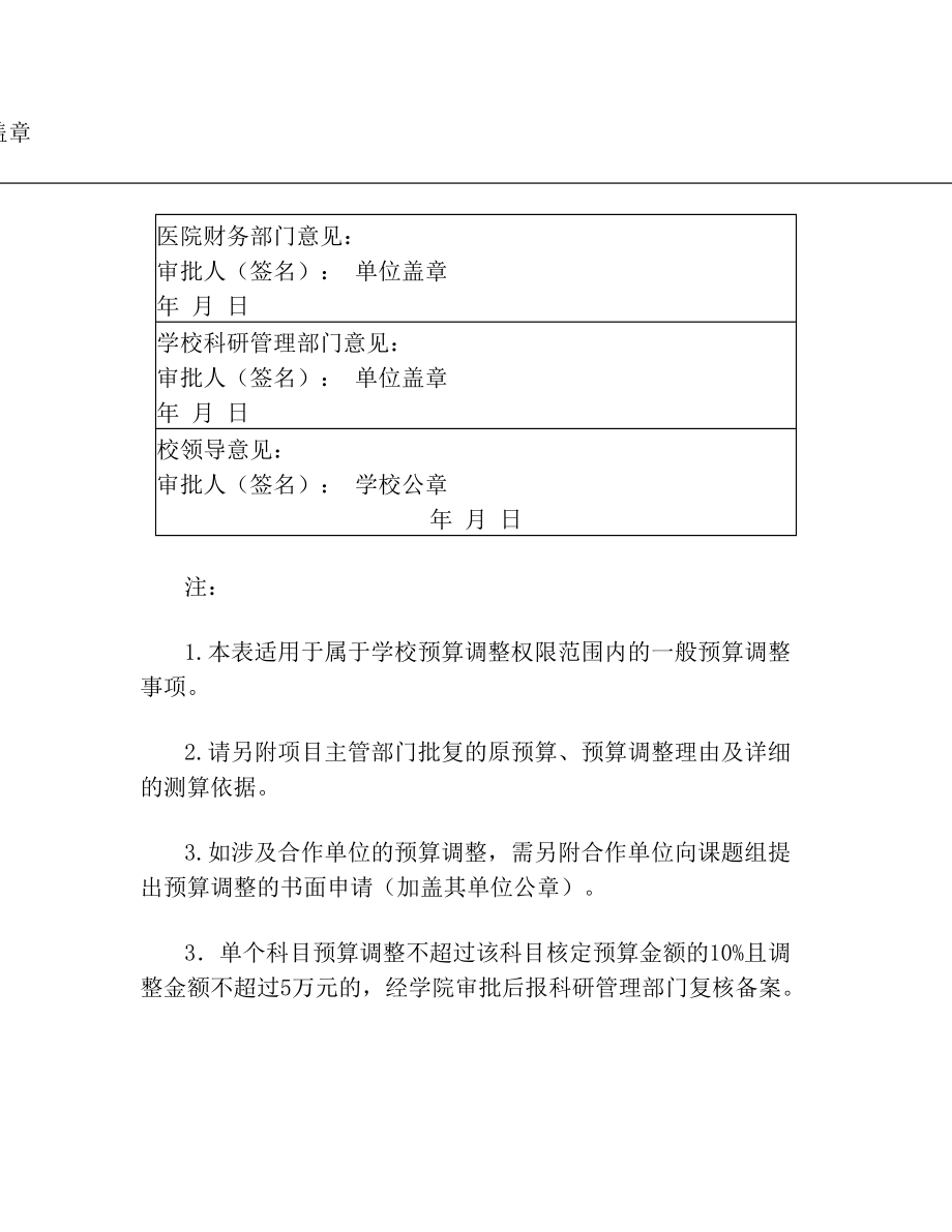 中山大学科研经费预算调整申请表.doc