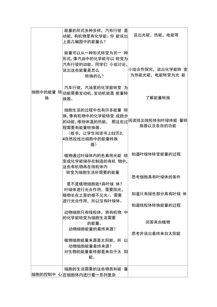 七年级生物上册教案细胞的生活教案.doc