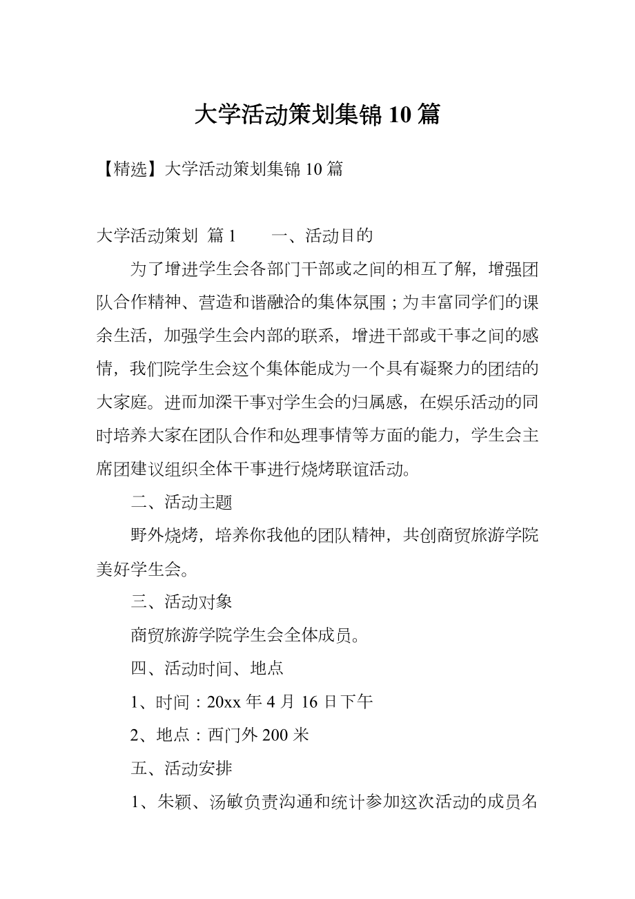 大学活动策划集锦10篇.doc