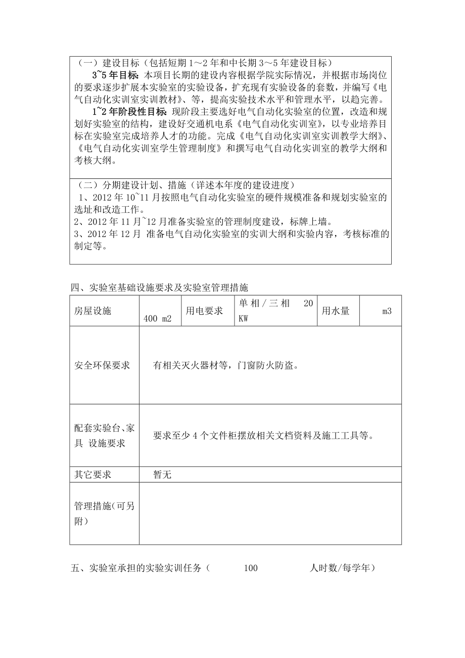 电气自动化专业实验室建设项目方案副本.doc