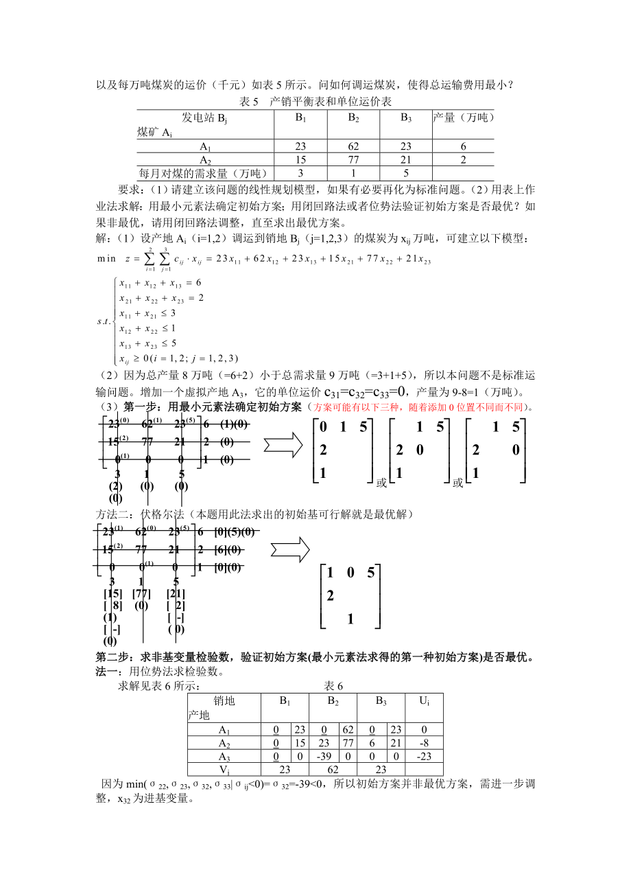 运筹学例题解析.doc