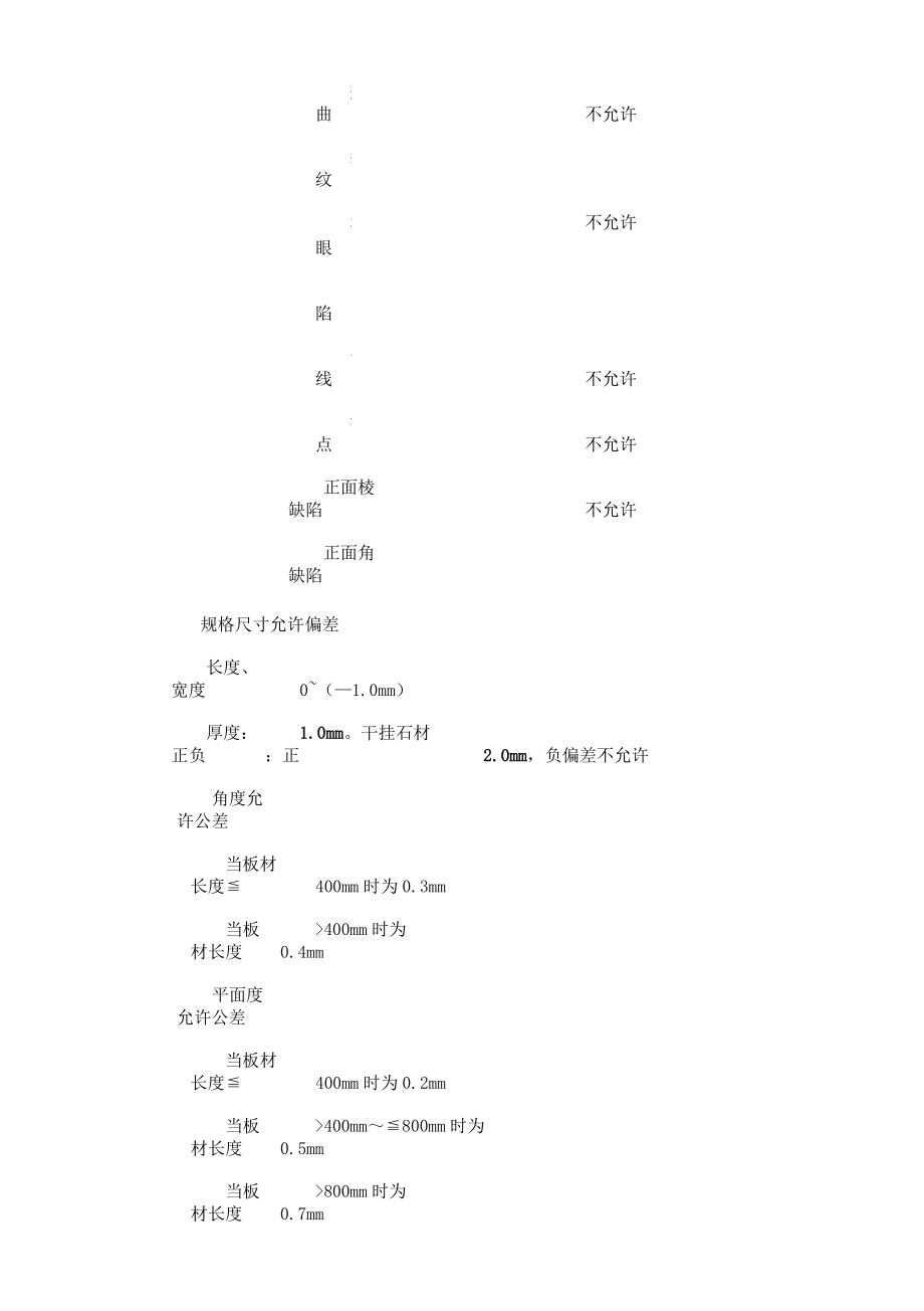 石材技术标准.doc