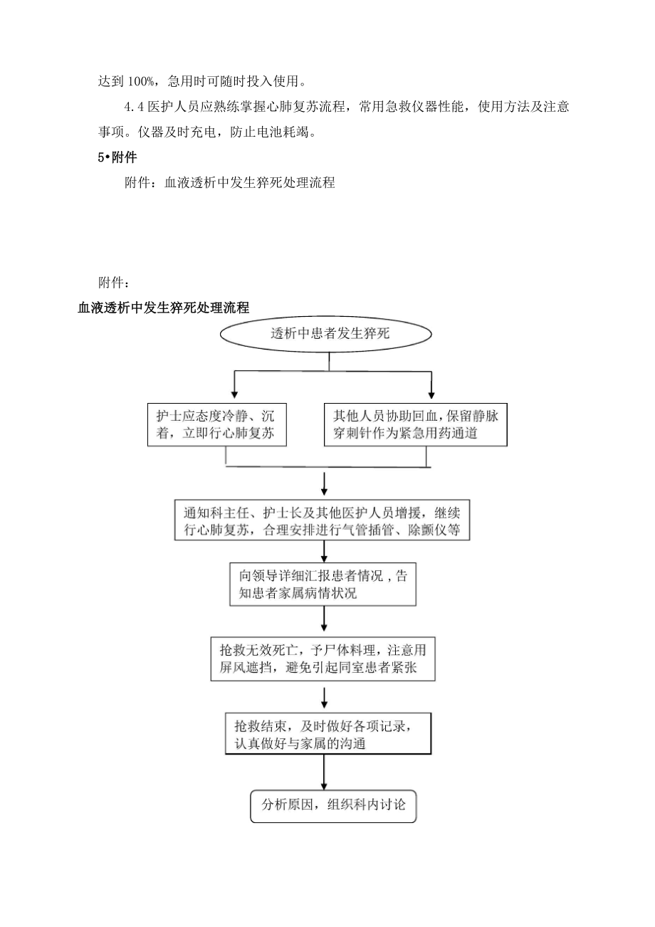 血液透析中发生猝死的应急预案.doc