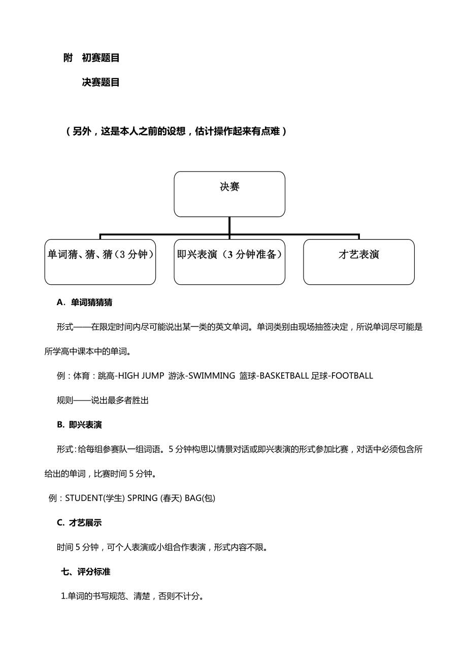 单词竞赛方案.doc