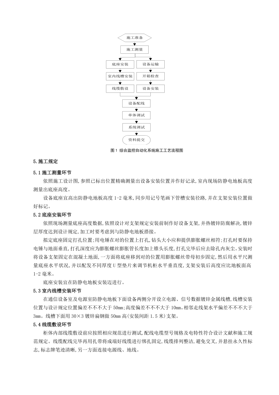 2022年综合监控自动化系统安装调试作业指导书.doc