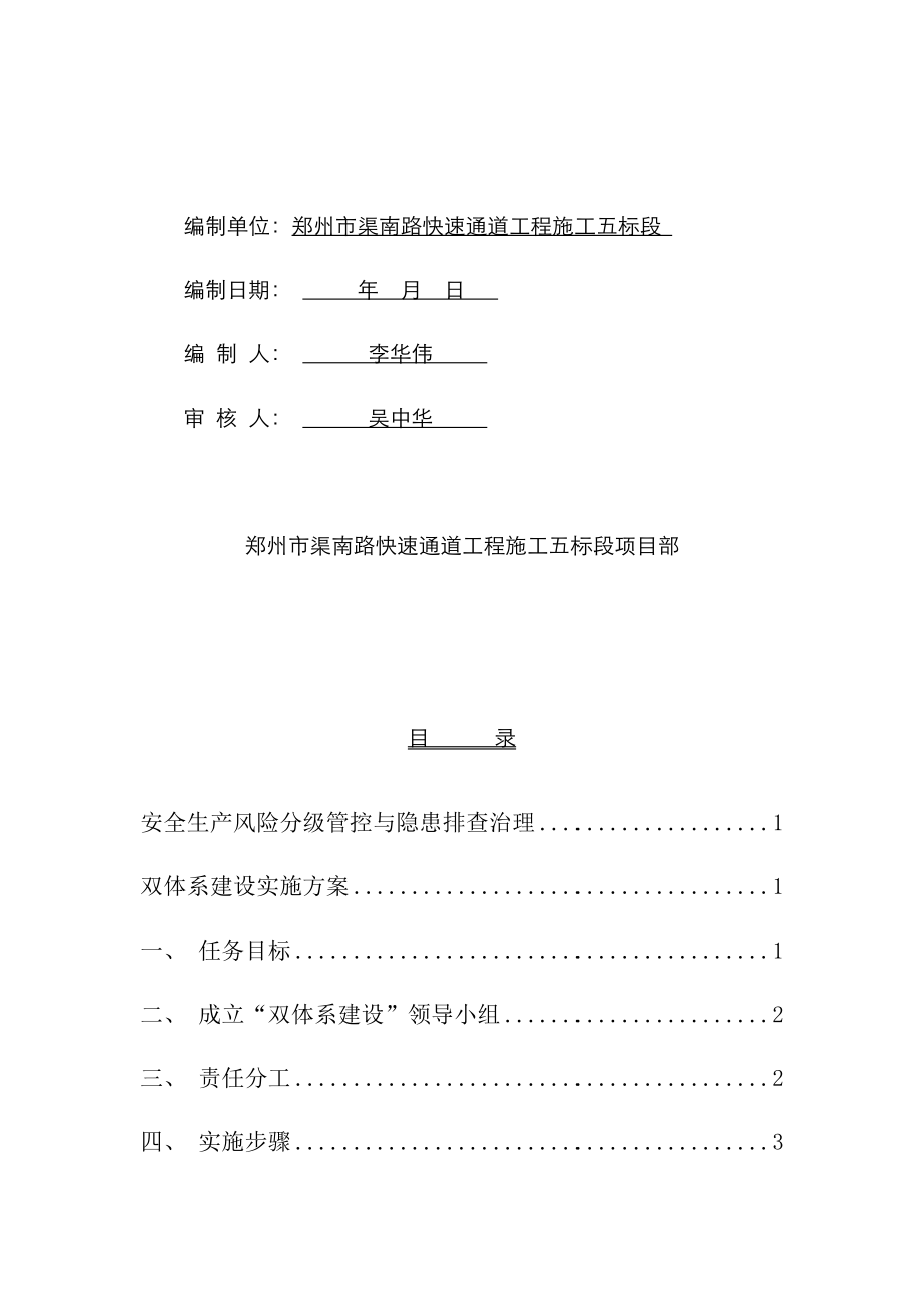 版双标准体系建设实施专项方案.doc