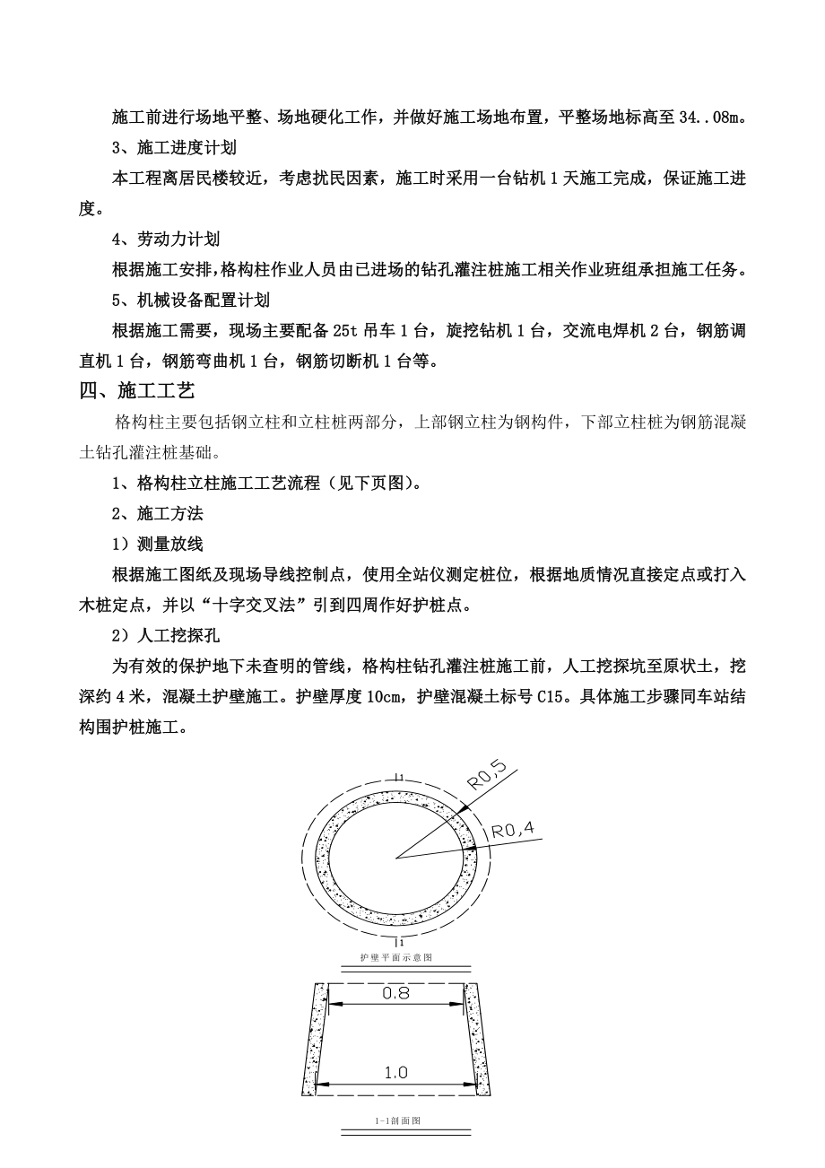 北京地铁6号线一期工程青年路站格构柱施工方案.doc