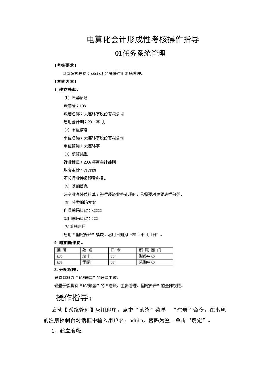 电大《电算化会计》形成性考核.doc