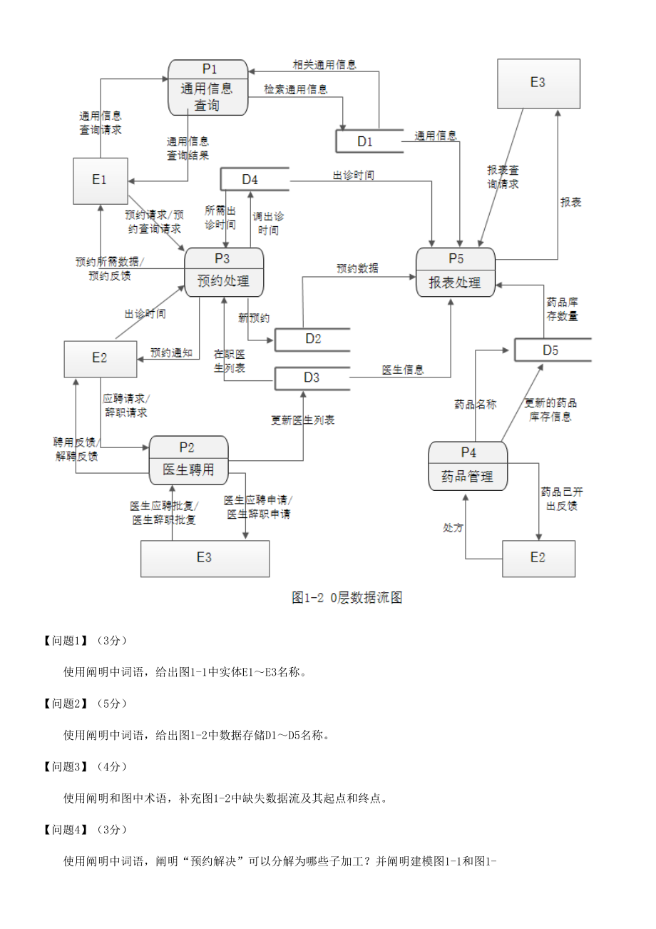 度软考上半年数据库系统工程师考试真题下午题.doc