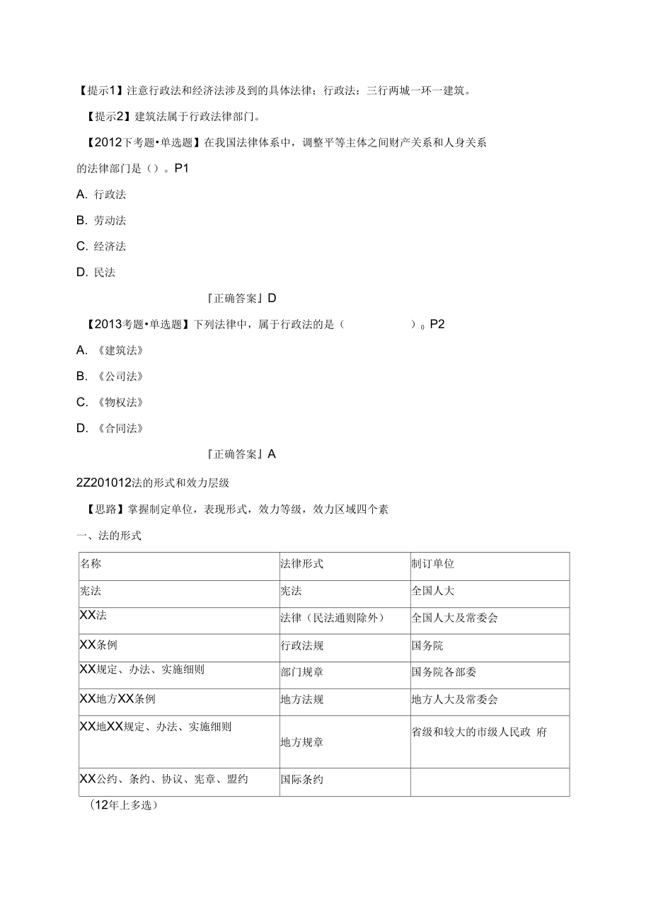 二级建造师建设工程法规及相关知识笔记.二建必考知识点+2建考前重点讲义.doc