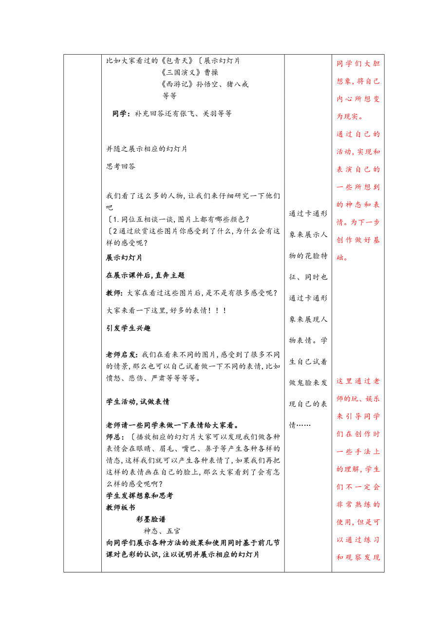 人版小学五年级《彩墨脸谱》优秀教（学）案.doc