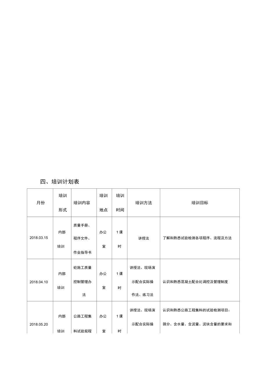 试验检测人员培训计划.doc