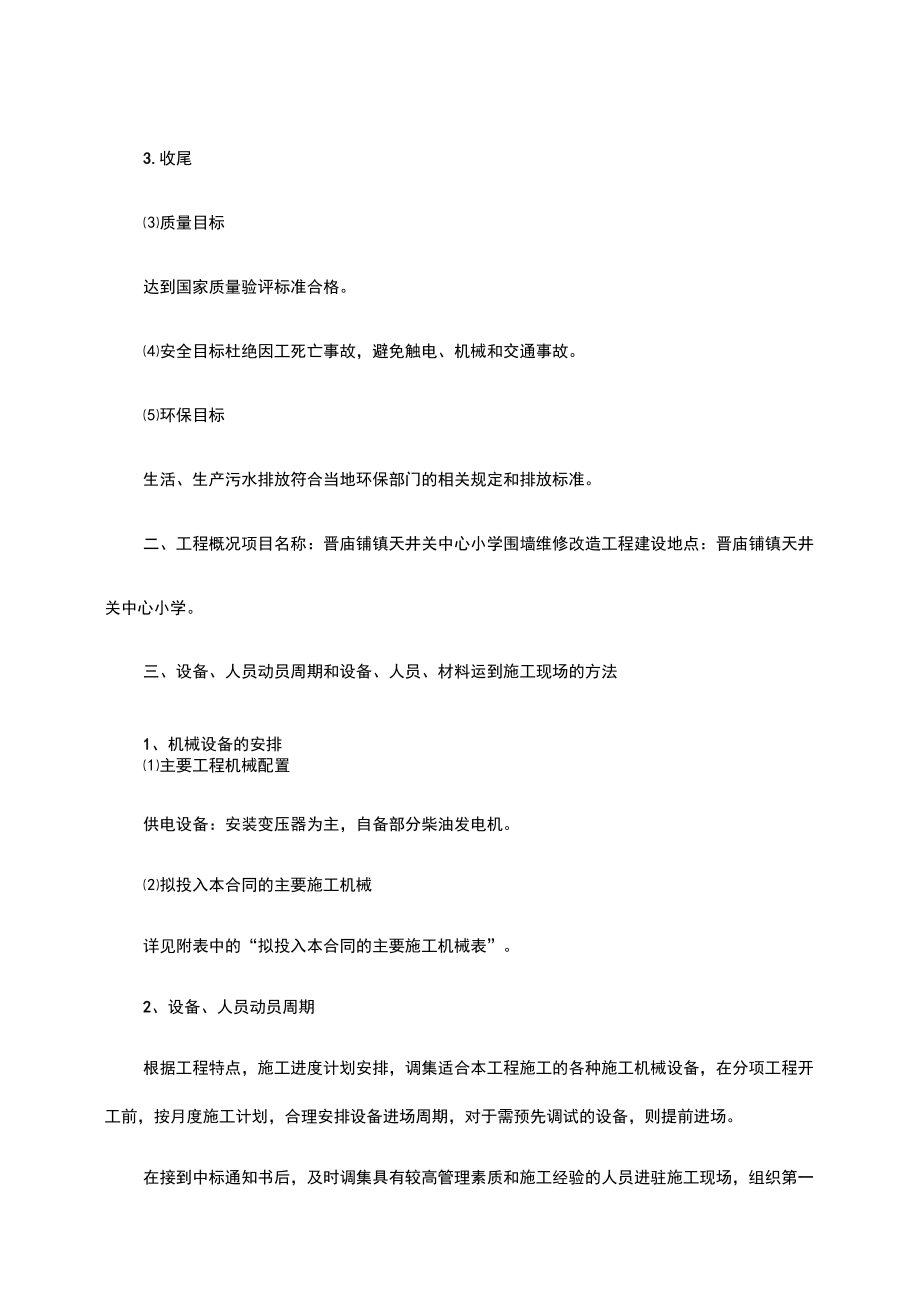 围墙施工组织设计.doc