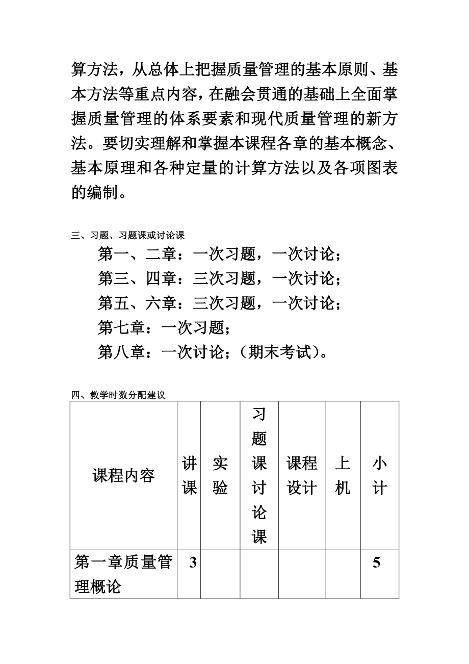 质量管理课程教学大纲.doc