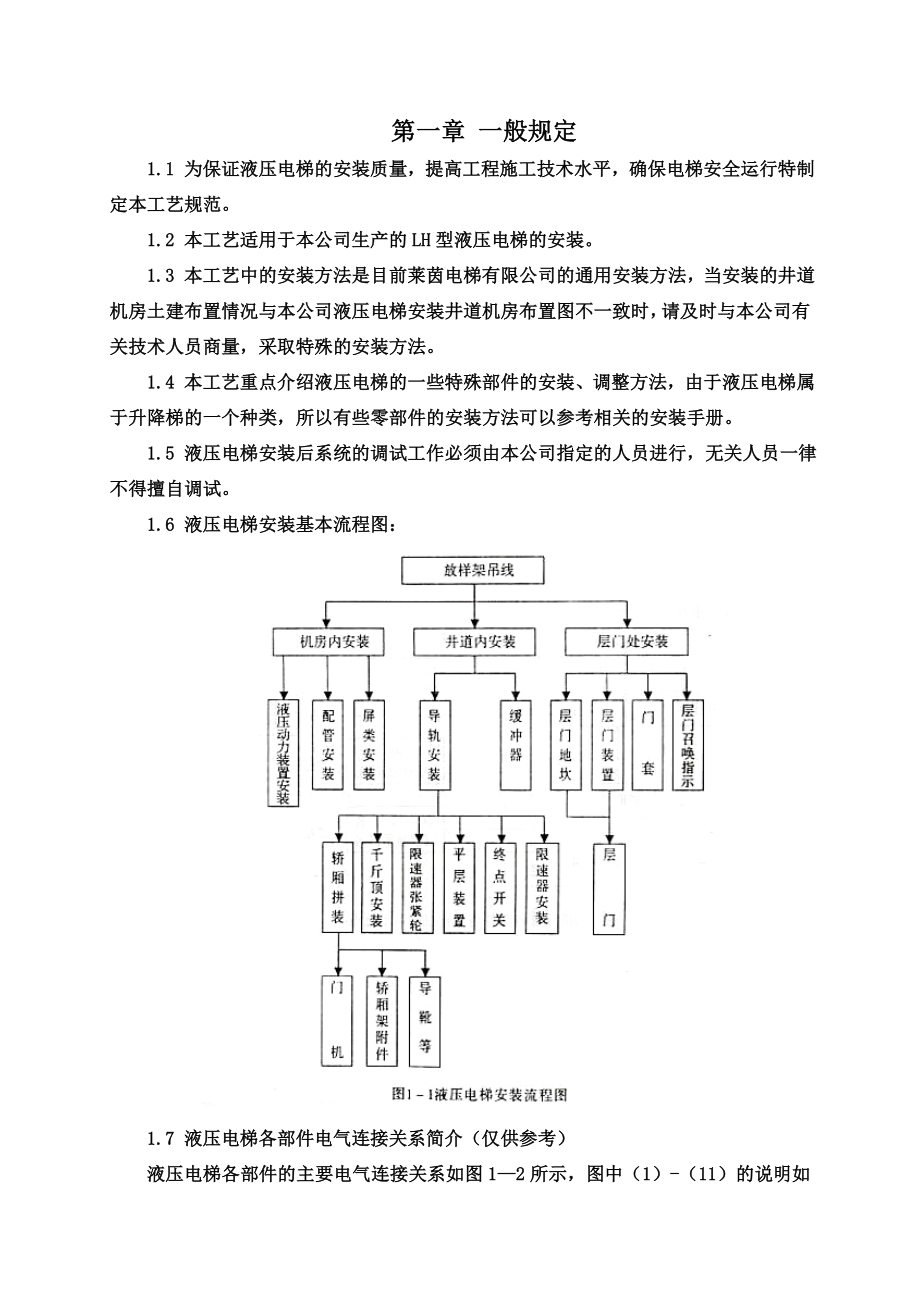 液压电梯安装指导手册.doc