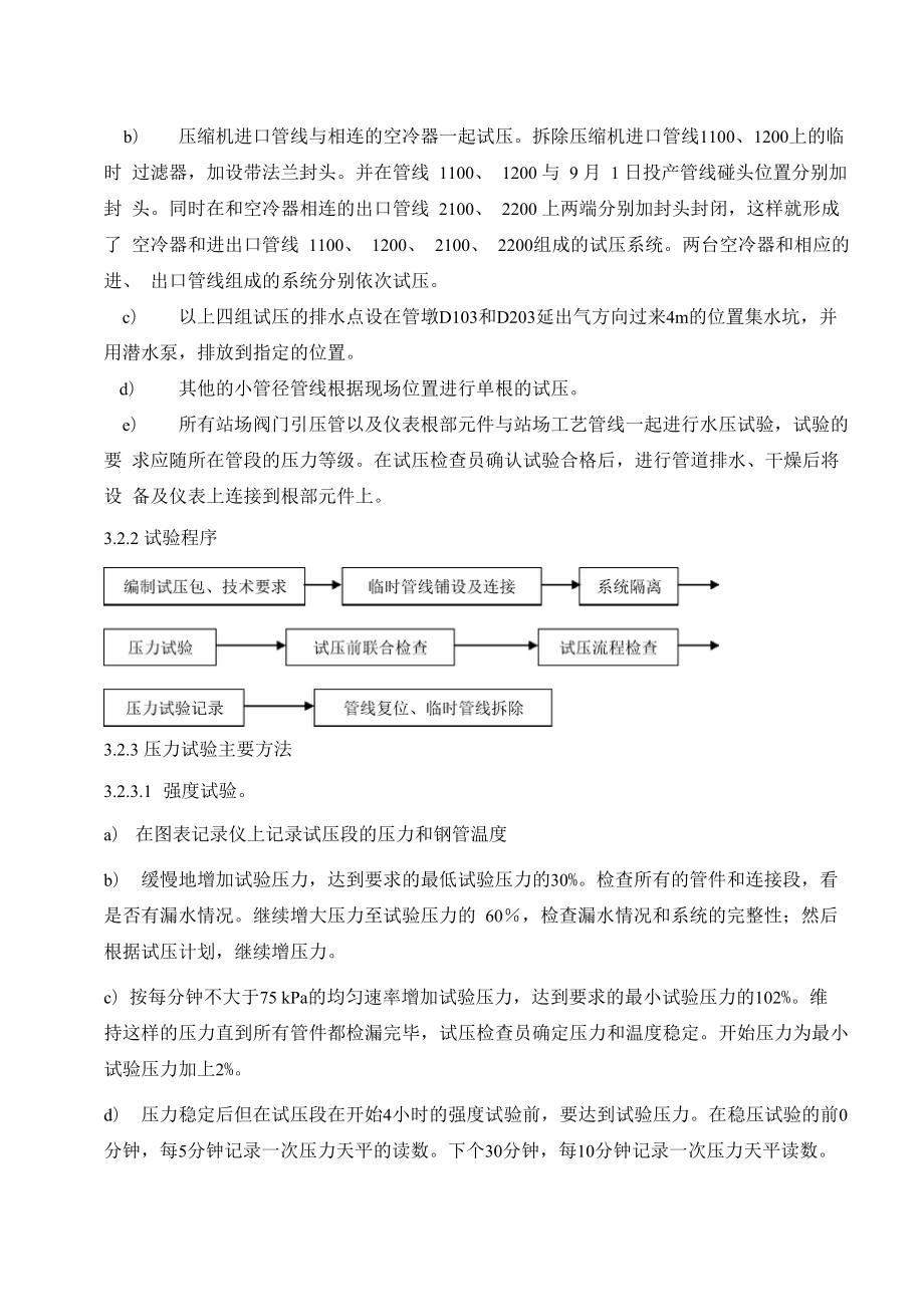 轮南首站工艺管线试压方案.doc