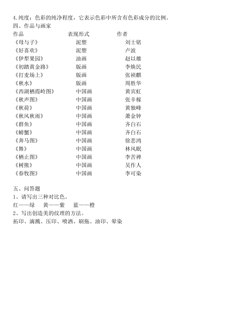 五年级上册美术期末试卷答案.doc