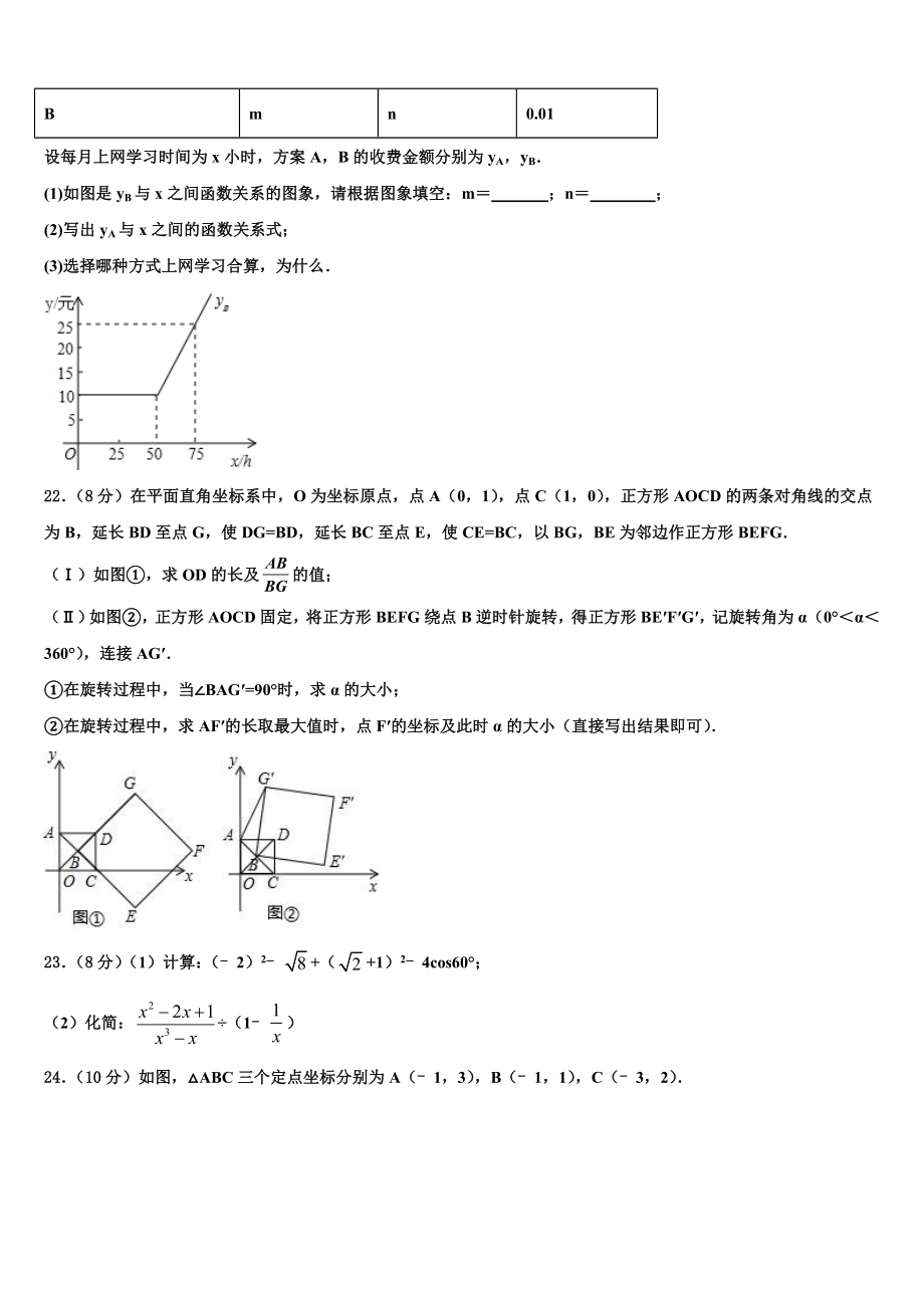 湖南省株洲市石峰区20222023中考适应性考试数学试题含解析.doc