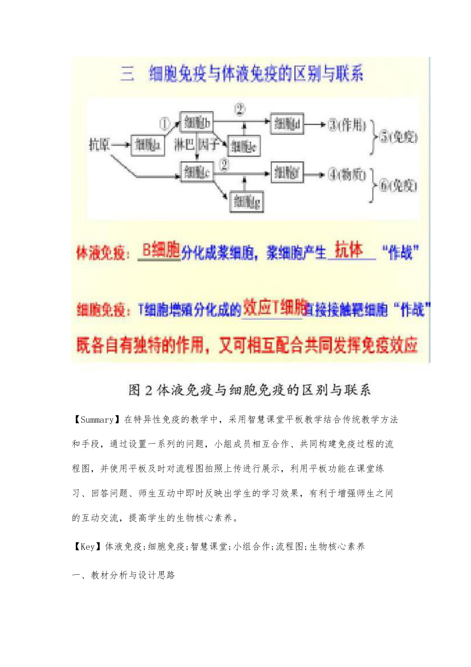 特异性免疫智慧课堂教学设计.doc