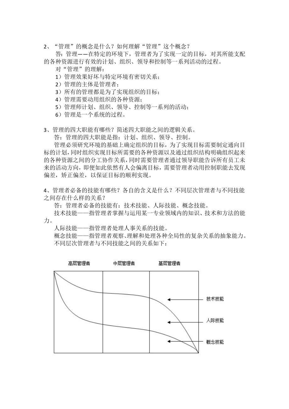 管理学习题库及答案.doc