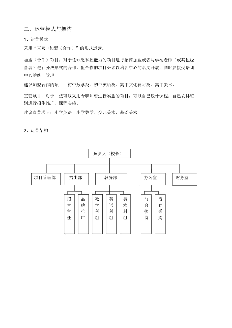 教育培训中心运营方案.doc